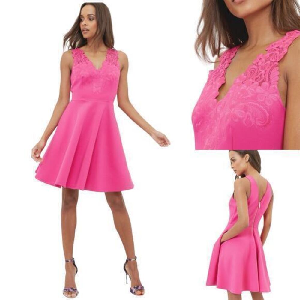 Ted Baker Taliia Embroidered Skater Dress‎ 2 C6